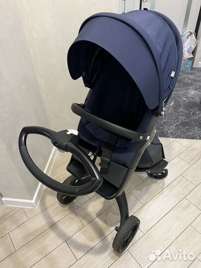 Коляска stokke xplory v6 синяя