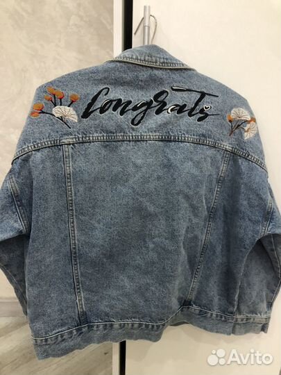 Женская джинсовая куртка 2в1 48 размер