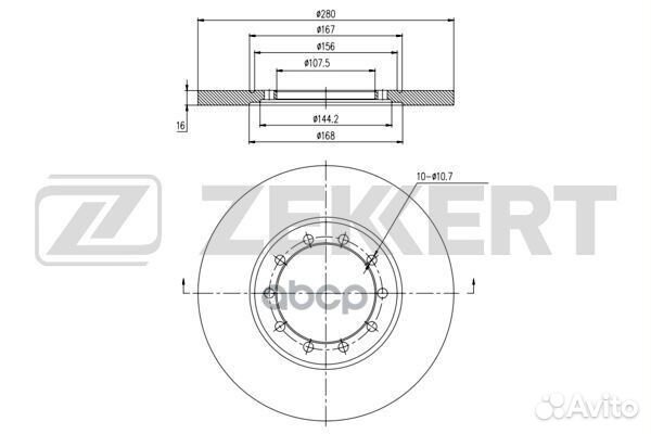Диск торм. зад. Ford Transit VII 06- bs-5330 Ze