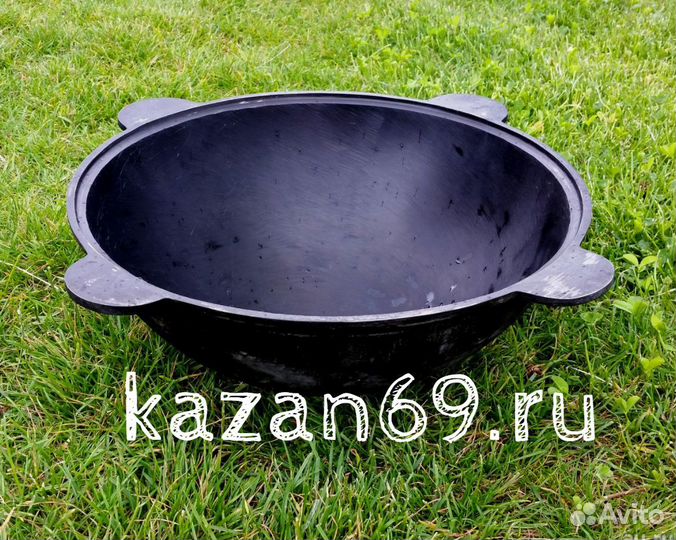 Казан чугунный 4,5 литра с плоским дном