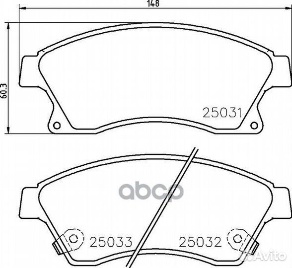 Колодки тормозные дисковые передн. excelle GT E
