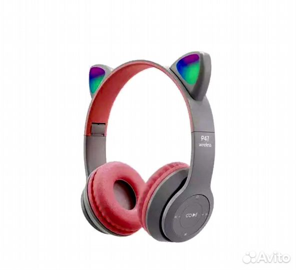 Наушники с ушками беспроводные светящиеся
