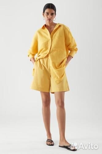 Шорты класс.COS, новые, раз.46-48, из хлопка, льна