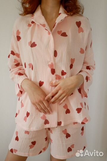Пижама женская хлопковая костюм домашний