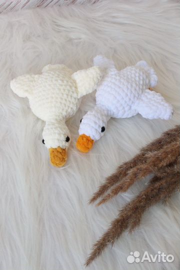 Гусь вязаная игрушка гусик мягкая игрушки