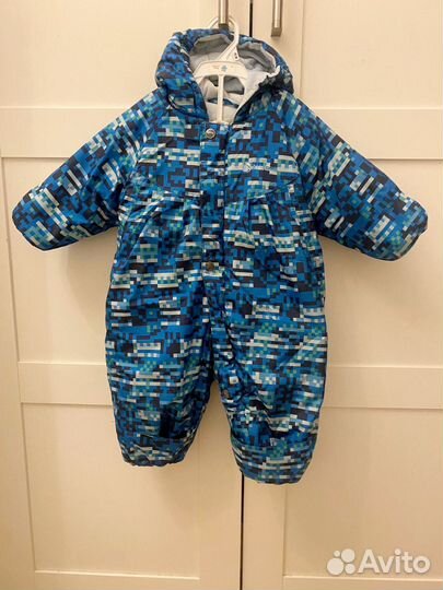 Комбинезон зимний/демисезонный 68р на 6мес+2шапки