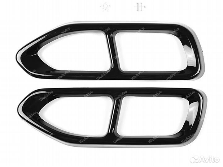 Накладки на выхлоп BMW 7 G11 G12 pre lci стиль 760