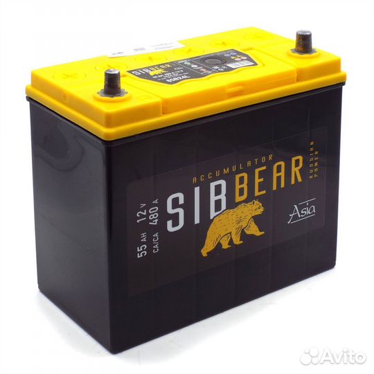 Аккумулятор sibbear asia 55 А*ч о.п. Nissan