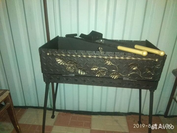 Мангал, кованый, складной