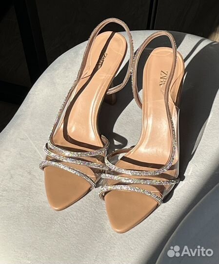 Туфли Zarа босоножки со стразами