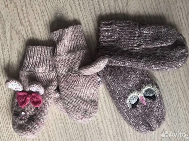 Варежки осень-зима 2-4 года