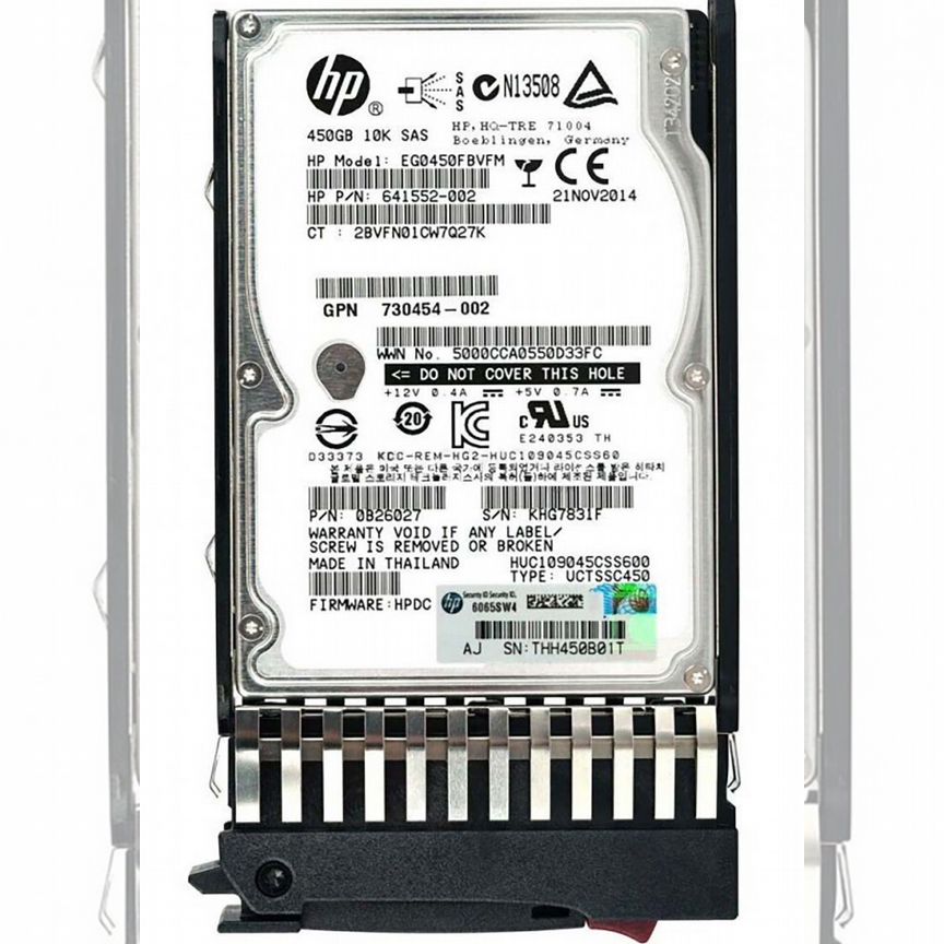 [EG0450FBVFM] Жесткий Диск Hp 450gb 10000 Sas 2,5" H Eg0450fbvfm