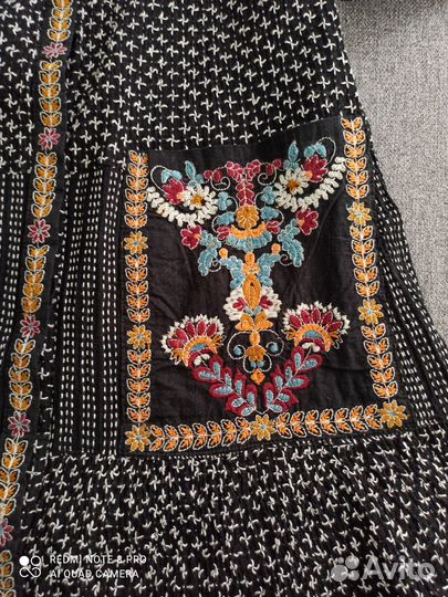 Платье для девочки Zara с вышивкой Индия Хлопок