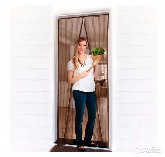 Дверная антимоскитная сетка на магнитах, 100*210см