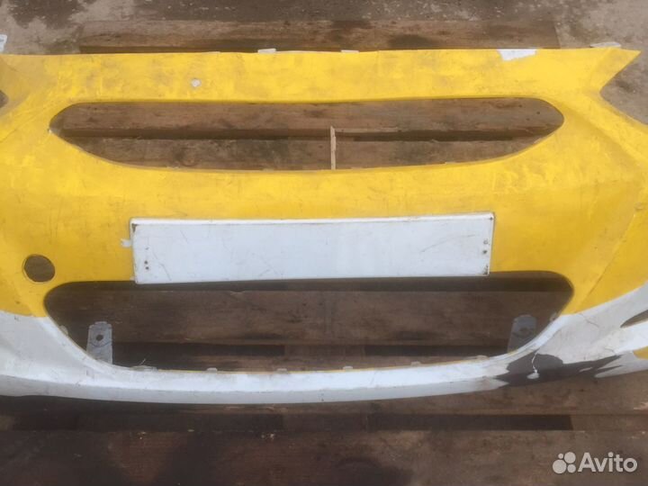 Бампер передний hyundai solaris дорест