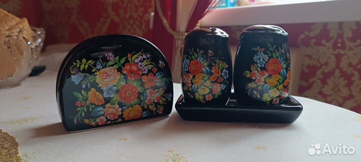 Салфетница, солонка, перечница б/у