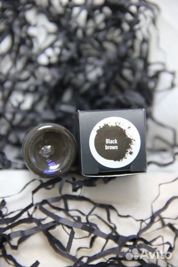 Пигмент для бровей Black brown AS
