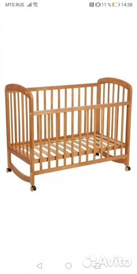 Кроватка детская фея 304 цвет медовый