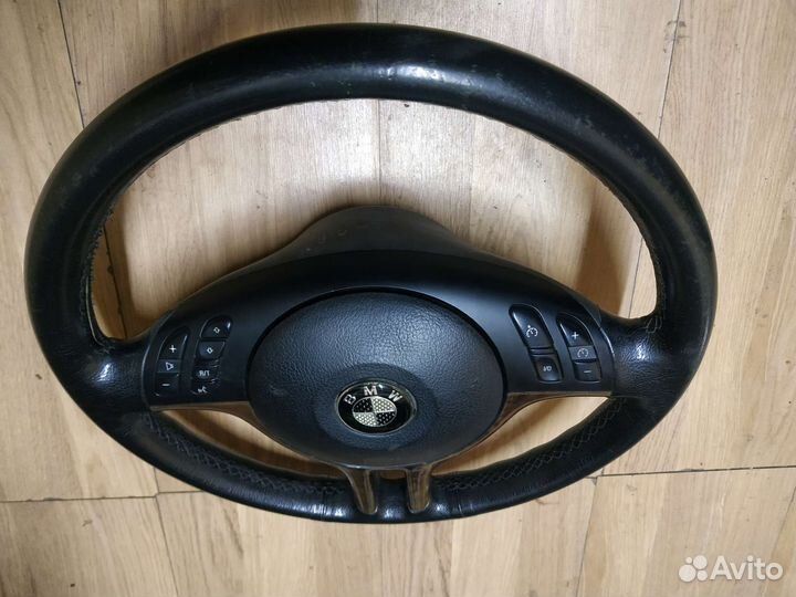 Руль бмв Е46 Е39 Е38 Е53 дерево с аэрбегом