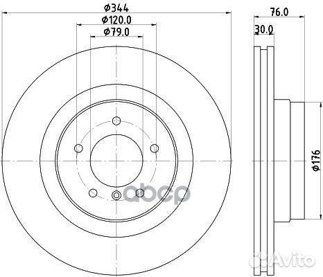 Диск тормозной land rover range rover 3.0-4.4 02