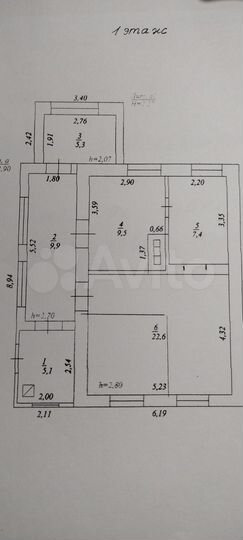 Дом 59,8 м² на участке 15 сот.