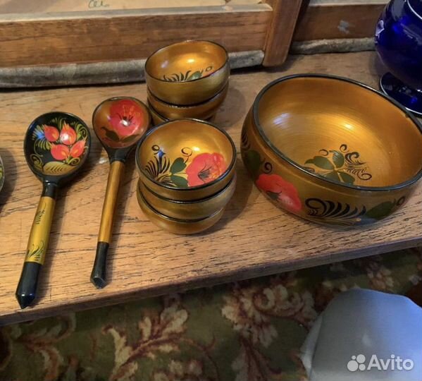 Набор столовый из дерева