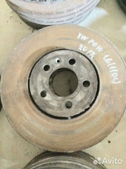 Диск тормозной Передний Фольксваген поло 5