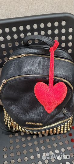 Обвес сердце вязаный плюшевый