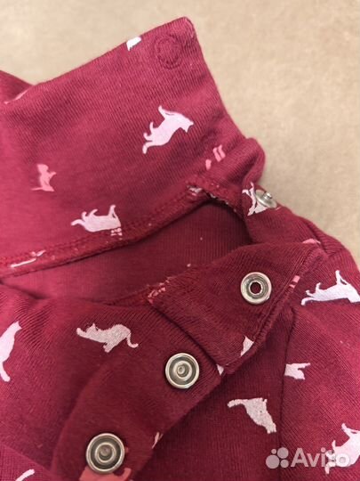 Боди с длинным рукавом 86-92