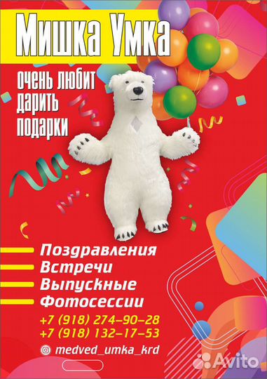 Аниматоры на день рождения мишка