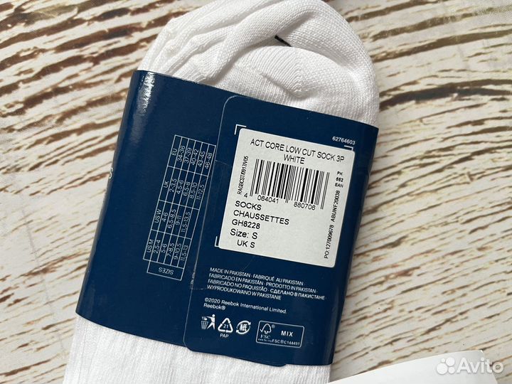 Новые носки Reebok 37-39 размер (3 пары)