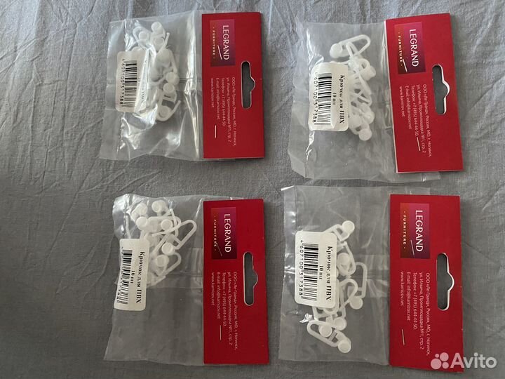 Заглушки торцевые и крючки для карниза