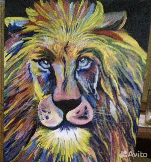 Картина Лев мультиколор