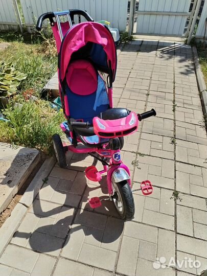 Детский велосипед с родительской ручкой