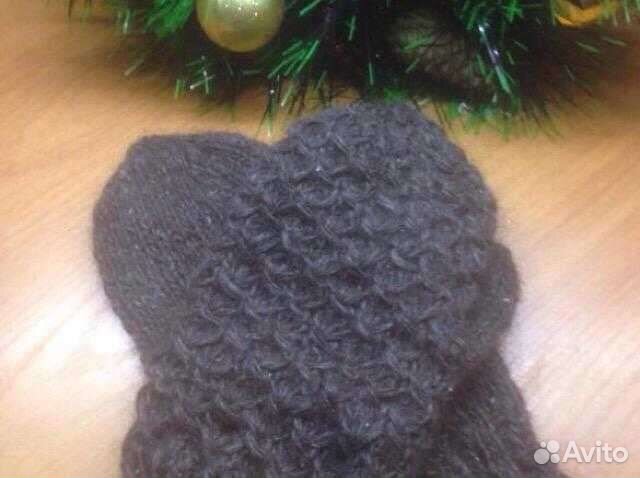 Варежки вязаные женские