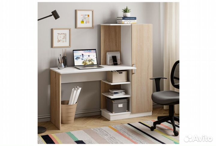 Стол компьютерный с пеналом сонома