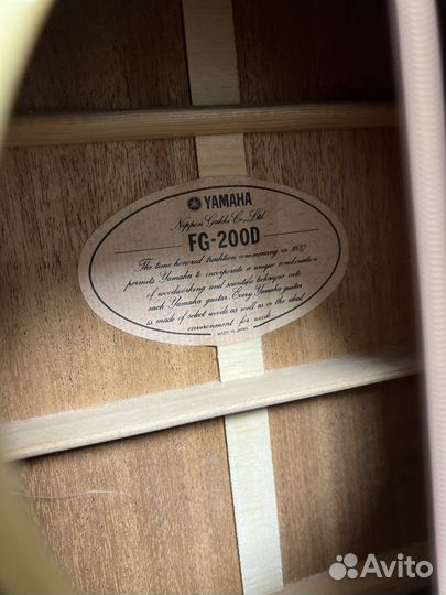 Гитара Yamaxa FG 200D - made in Japan