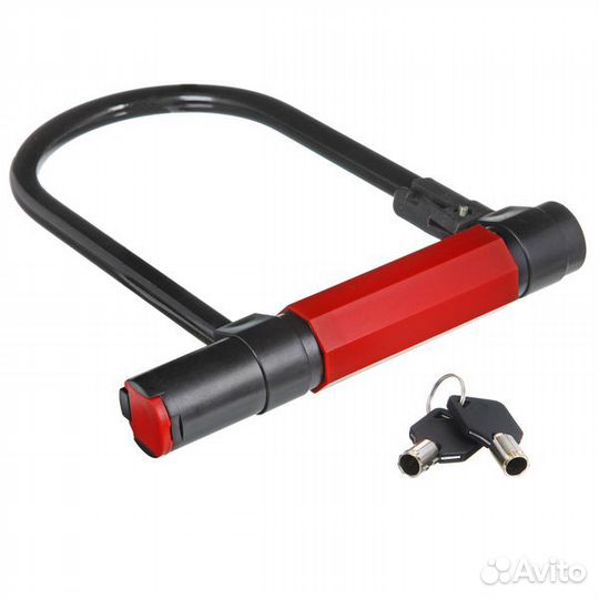 Замок для вело D-образный, с ключом диам.180х245мм