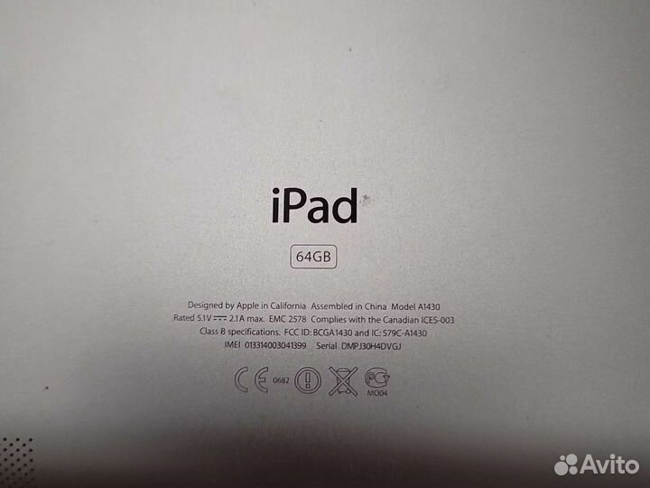 iPad a1430 64 gb