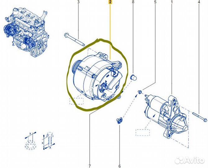 Генератор Renault Arkana jс H4ME440P025388 2022