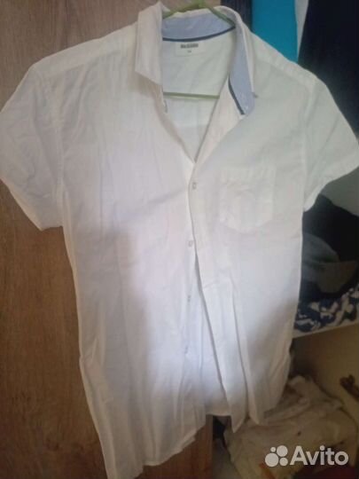 Рубашка белая,школьная,для мальчика,размер 158