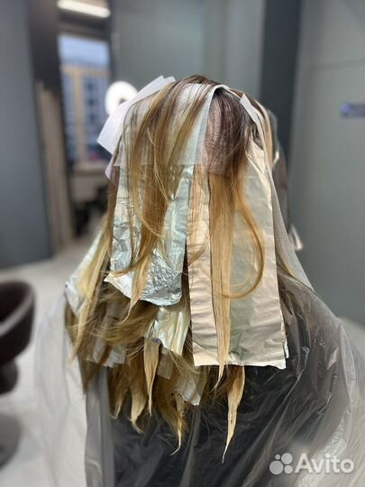 Окрашивание волос с осветлением