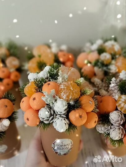 Новогодний букет из мыла