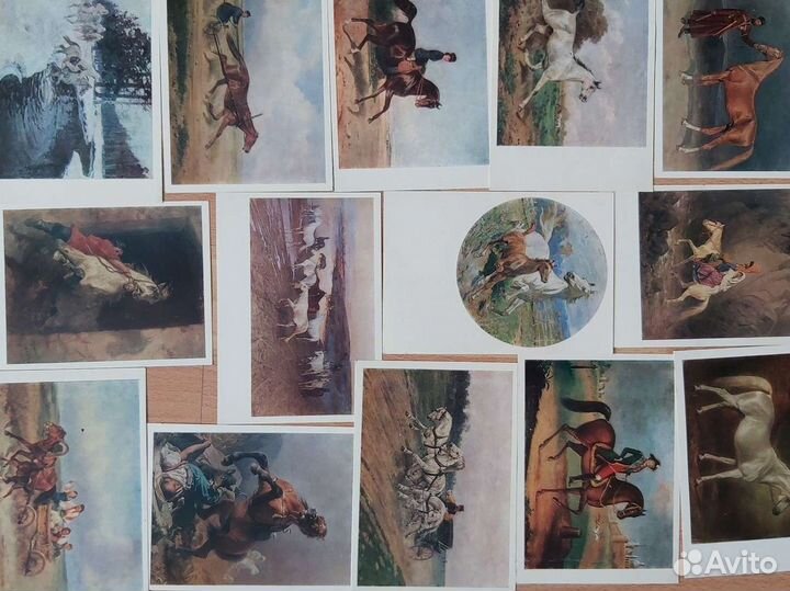 Открытки с лошадьми СССР