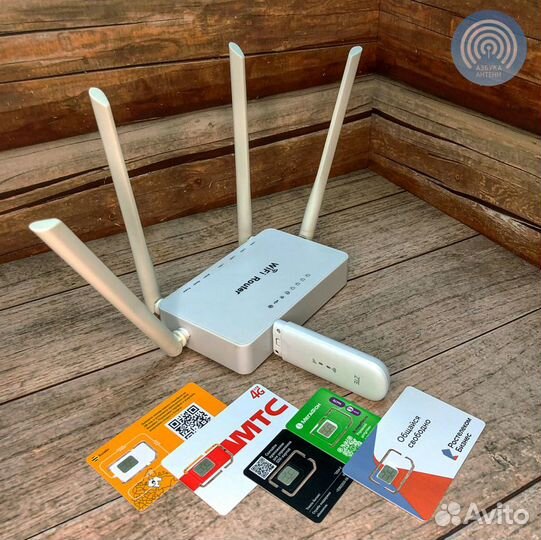 Комплект для интернета wi-fi роутер + 4g модем