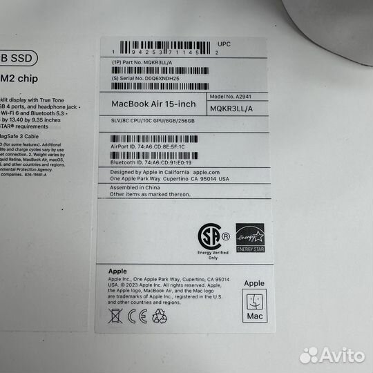 Новый MacBook Air m2 15