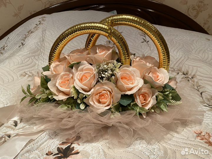 Свадебные кольца на машину