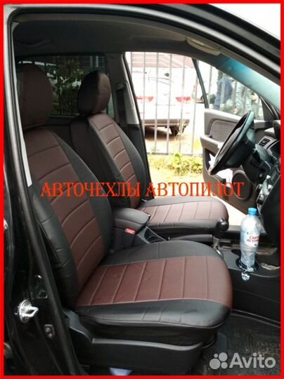 Чехлы Автопилот Kia Sportage 4 из экокожи чёр-шок