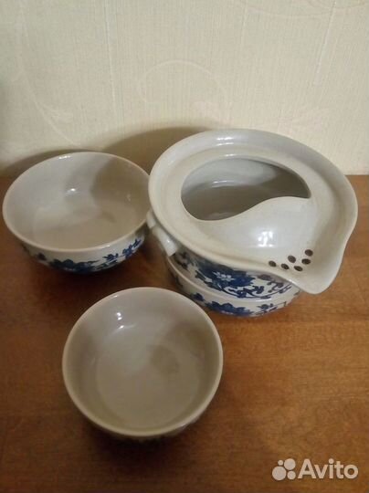 Дорожная гайвань с тремя пиалами