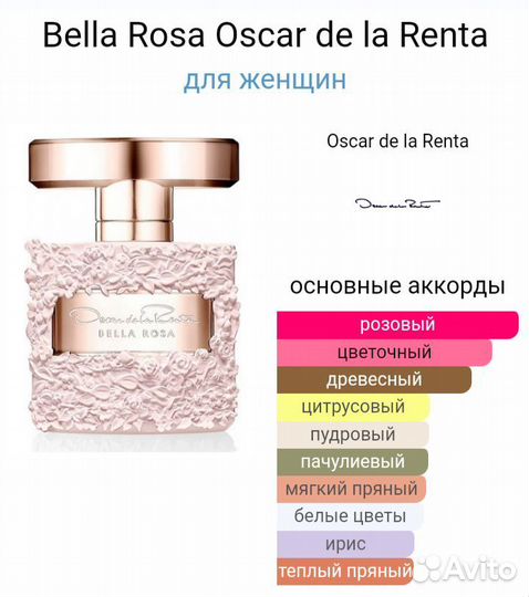 Oscar de la Renta Bella rosa, EDP, 100 мл